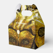 Gouden Mardi Gras Maskers Gable Favor Box Bedankdoosjes (Voorkant Zijde)