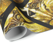 Gouden Mardi Gras-maskers Inpakpapier (Rol Hoek)
