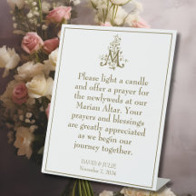 Gouden Maria Kruis Gezegend Moeder Altaarteken