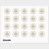 Gouden Marianus Kruis Monogram Ronde Sticker (Vel)