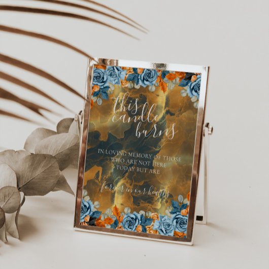 Gouden marine Deze kaars brandt in liefdevolle her Poster