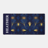 Gouden Marine Fractal Monogram Naam Bureaumat (Voorkant)