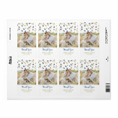 Gouden marineblauw Confetti foto trouwlabels Etiket (Full Sheet)