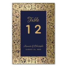  gouden marineblauw wilde Rozen elegante bruiloft