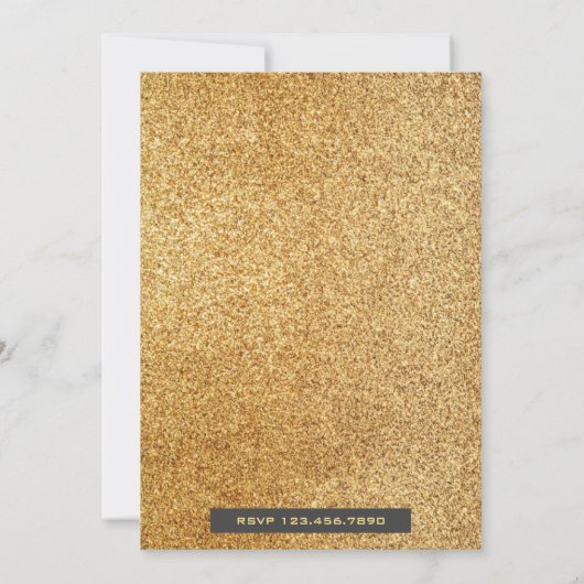 Gouden Markie Letters Oudejaarsavond Feest Kaart (Achterkant)