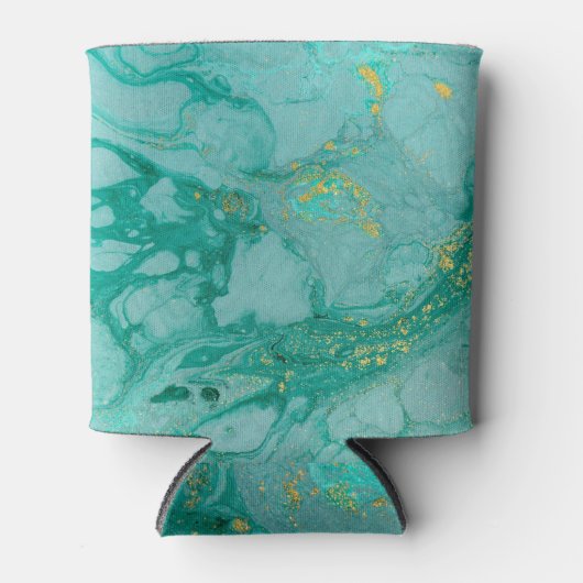 Gouden Marmer: artistieke textuur Blikjeskoeler (Voorkant)