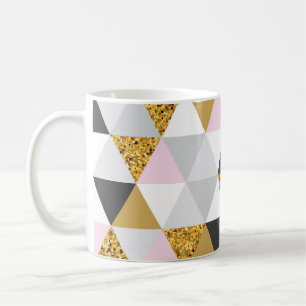 Gouden marmer, geometrische naadloze textuur koffiemok