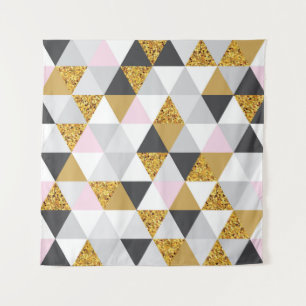 Gouden marmer, geometrische naadloze textuur wandkleed