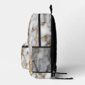 Gouden marmer glitters monogram print gesneden tas (Rechts)