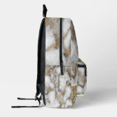 Gouden marmer glitters monogram print gesneden tas (Links)