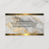 Gouden marmer | Gouden metalen rand Visitekaartje (Achterkant)