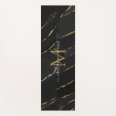Gouden Marmer Monogram Calligrafie Schrift Naam  Yogamat (Voorkant)