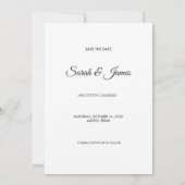 Gouden Marmer Save the Date Kaart (Achterkant)
