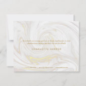 Gouden Marmer Script Zakelijke Dankkaart Bedankkaart (Achterkant)