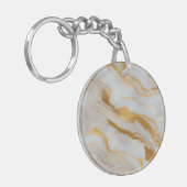 Gouden Marmer Sleutelhanger (Voorkant Links)