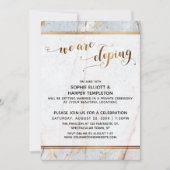 Gouden Marmer Wij Verlaten Ons Gouden Hart Kalligr Kaart (Voorkant)