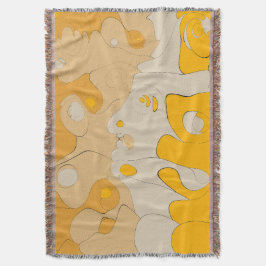 Gouden Marmeren Abstract Ontwerp voor Verfijnde Ru Deken