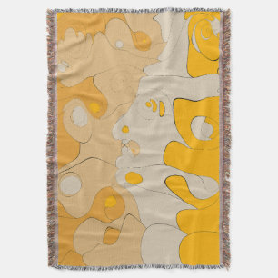 Gouden Marmeren Abstract Ontwerp voor Verfijnde Ru Deken