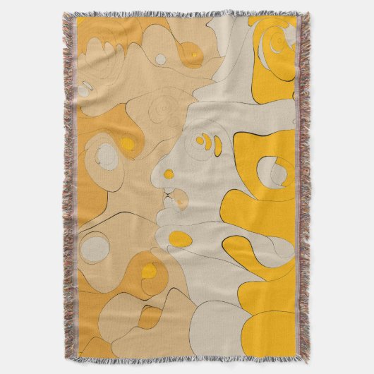 Gouden Marmeren Abstract Ontwerp voor Verfijnde Ru Deken (Voorkant Verticaal)