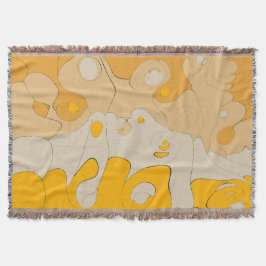 Gouden Marmeren Abstract Ontwerp voor Verfijnde Ru Deken