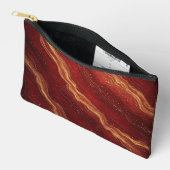Gouden marmeren abstracte achtergrond met rode wer etui (Open)