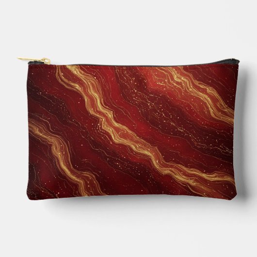 Gouden marmeren abstracte achtergrond met rode wer etui (Voorkant)