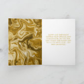 Gouden marmeren agaat 21e verjaardag kaart (Binnen)