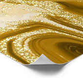 Gouden marmeren agaat 21e verjaardag poster (Hoek)