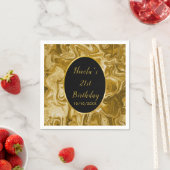 Gouden marmeren agaat 21e verjaardag servet (Insitu)