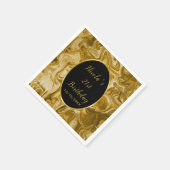 Gouden marmeren agaat 21e verjaardag servet (Hoek)