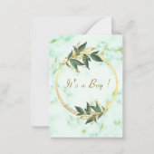 Gouden marmeren babyshower uitnodiging voorbeeld (Achterkant)