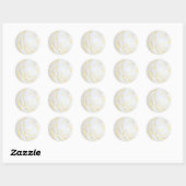 Gouden marmeren blanco sjabloon Elegant Voeg uw te Ronde Sticker (Vel)