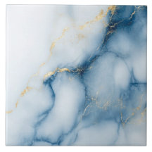Gouden marmeren blauw patroon
