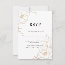 Gouden Marmeren Elegantie RSVP Kaartje