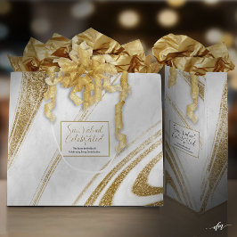 Gouden Marmeren Evenement Cadeautassen Groot Cadeauzakje