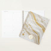 Gouden Marmeren Executive Aangepaste Naam 2026 Planner (Display)