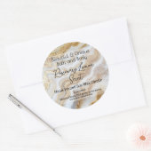 Gouden Marmeren Fles Kaars Jar Lid Product Label (Envelop)