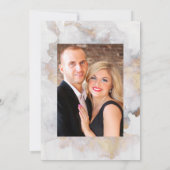 Gouden Marmeren Geometrische Trouwfoto Save The Date (Achterkant)