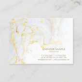 Gouden Marmeren Luxe Elegante Gouden Moderne Top Visitekaartje (Achterkant)