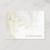 Gouden Marmeren Luxe Elegante Gouden Moderne Top Visitekaartje (Voorkant)