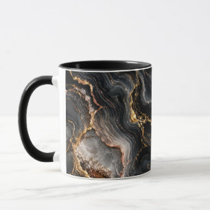 Gouden Marmeren Obsidiaan Morgen Koffiemok Aesthet Mok