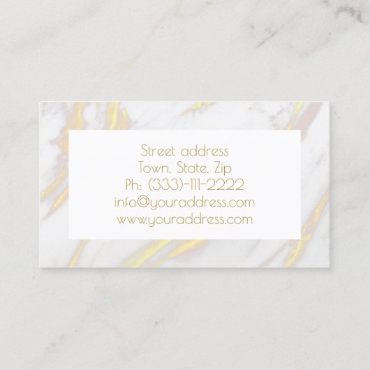 Gouden Marmeren Steen Werken Countertops Monumente Visitekaartje (Achterkant)