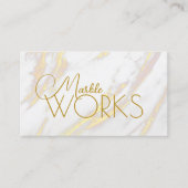 Gouden Marmeren Steen Werken Countertops Monumente Visitekaartje (Voorkant)
