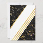 Gouden marmeren strepen typografie bl Repetial Din Kaart (Achterkant)