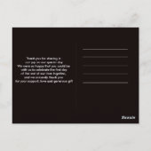 Gouden marmeren strepen typografie zwart Dank je Briefkaart (Achterkant)