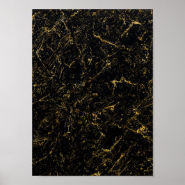 Gouden marmeren strepen typografie zwart poster