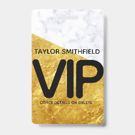 gouden marmeren trendy moderne VIP-lanyard badge o