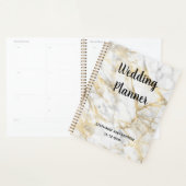 Gouden Marmeren Trendy Persoonlijke Trouwplanner Planner (Display)