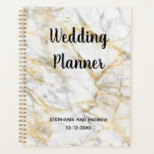 Gouden Marmeren Trendy Persoonlijke Trouwplanner Planner (Voorkant)