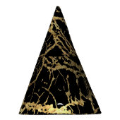 Gouden Marmerende Textuur: Luxe ontwerpelement Feesthoedjes (Rechts)